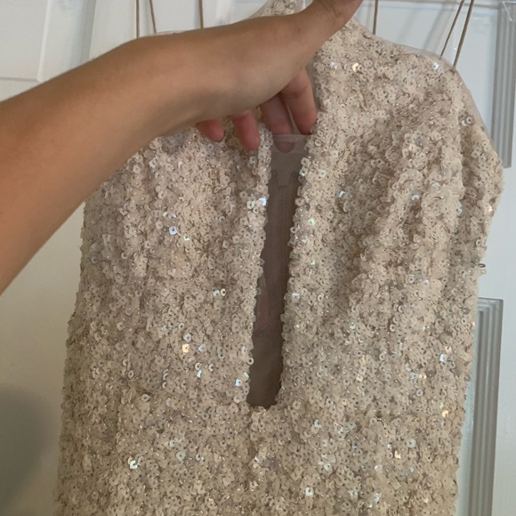 Aidan Mattox beaded sequin gown / dress - Picture 2 of 6